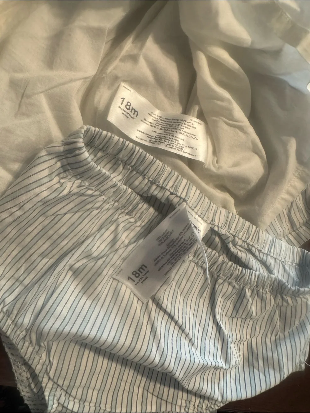 Carter's Blue & White Striped Smocked Dress with Bloomers